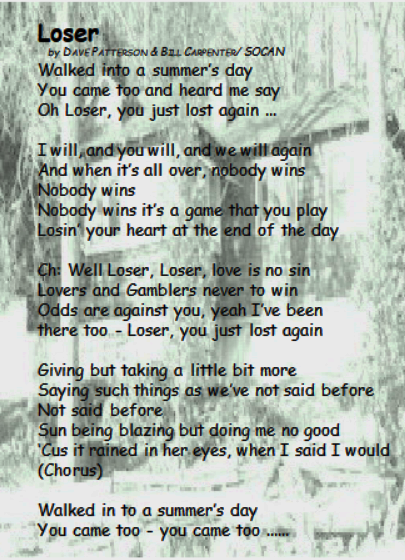 graphic for one loser